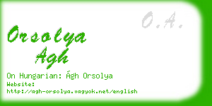 orsolya agh business card